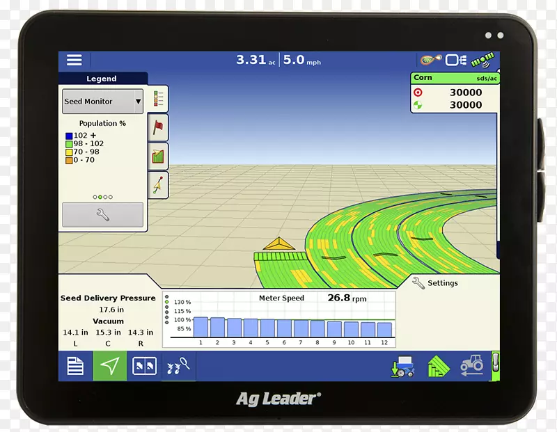 gps导航系统精密农业全球定位系统AG领先技术线间距材料
