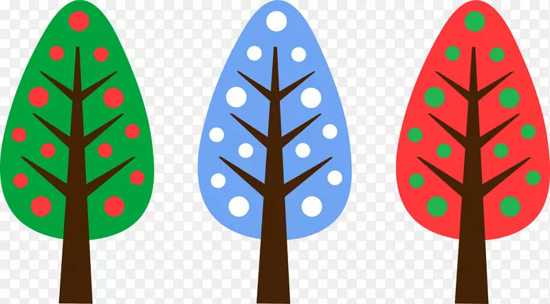 剪贴画圣诞露天部分节日免费内容-树卡通