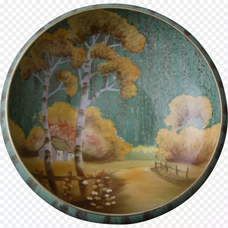 静物艺术水晶画玻璃手绘桃树