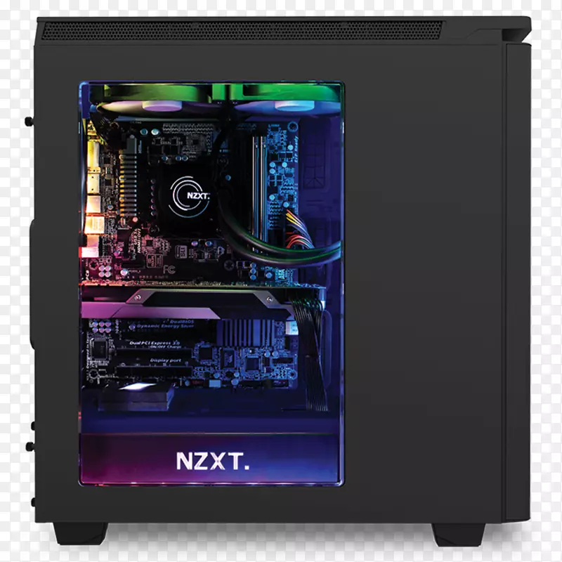 nzxt色调+高级pc照明rgb彩色模型色调，调整硬件/电子nzxt a er rgb风扇-漂亮的游戏按钮。