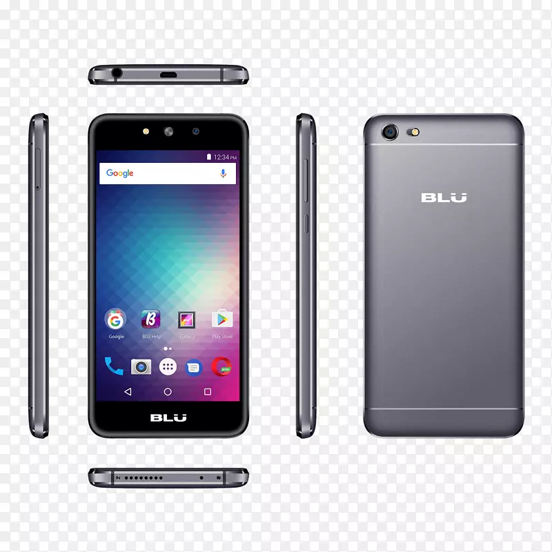 智能手机blu Grand m-8gb-灰色-未锁定-gsm双sm u大x-智能手机