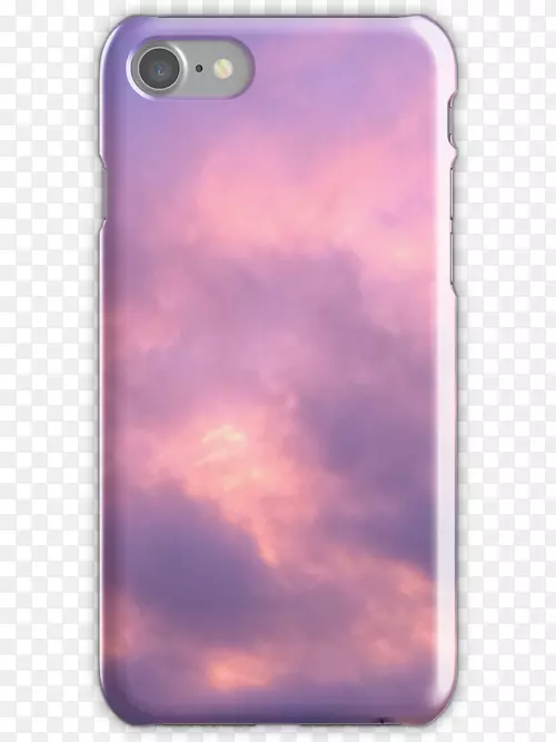 粉色m长方形手机配件手机iphone-紫色云