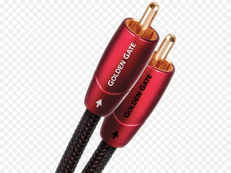 AudioQuest-金门迷你RCA 0.6m RCA连接器电缆音频信号-金色立体声3
