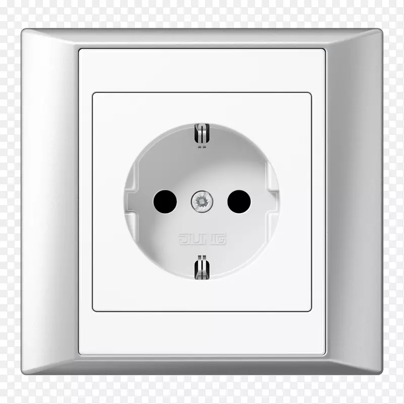 Schuko交流电源插头和插座转换开关电器开关Jung-白色封装设计
