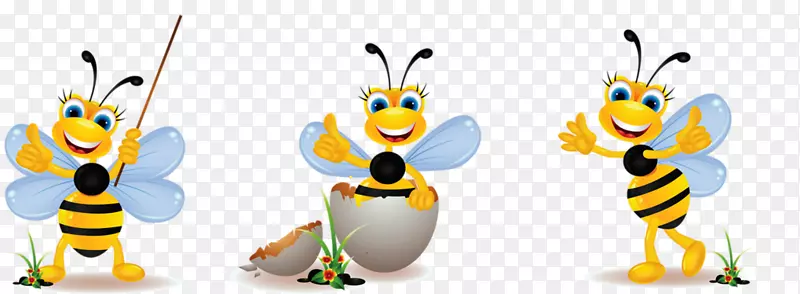 蜜蜂昆虫剪贴画免版税插图-蜜蜂