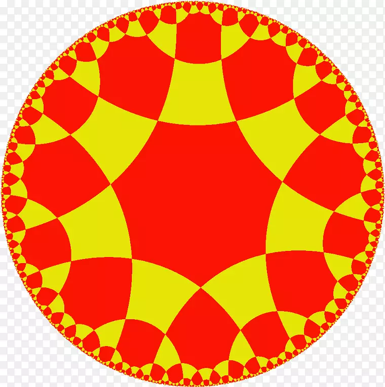 双曲几何对称双曲空间镶嵌圆