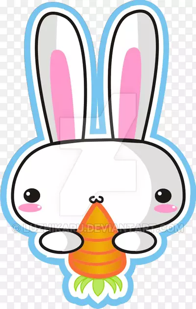 我爱.。兔子！复活节兔女郎剪贴画-小兔子