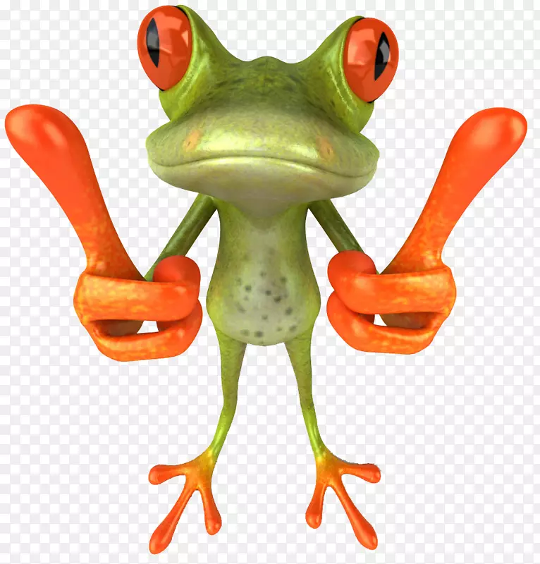 树蛙两栖拇指信号剪辑艺术青蛙