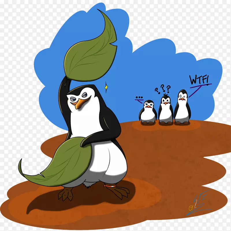 企鹅夹艺术插图-企鹅