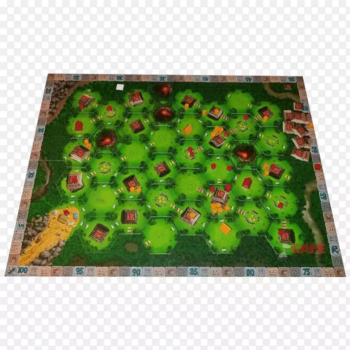 绿地地段生物群落长方形地产玩棋盘小游戏