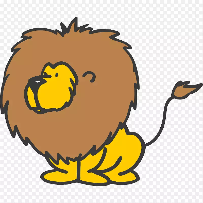 狮子剪贴画图片动画-狮子