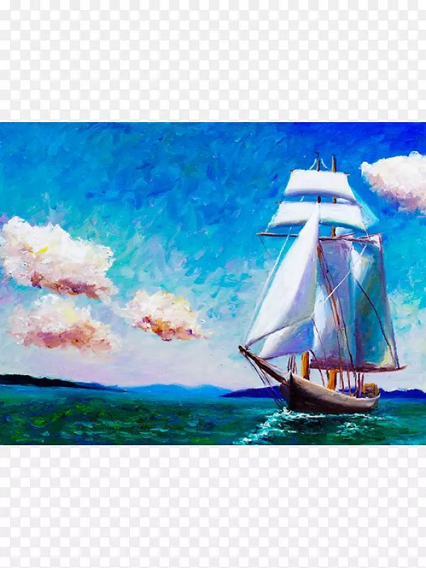 帆船艺术画-帆