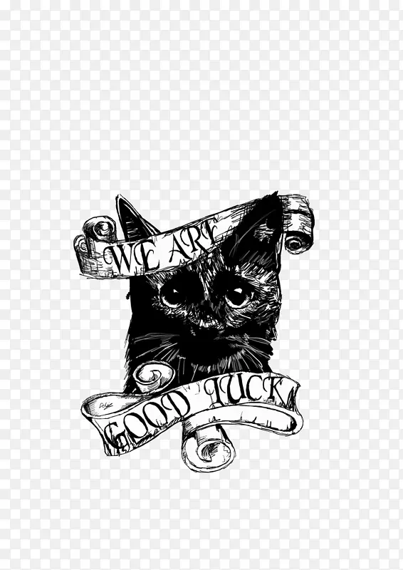 黑色猫星期五第13幸运图形-猫