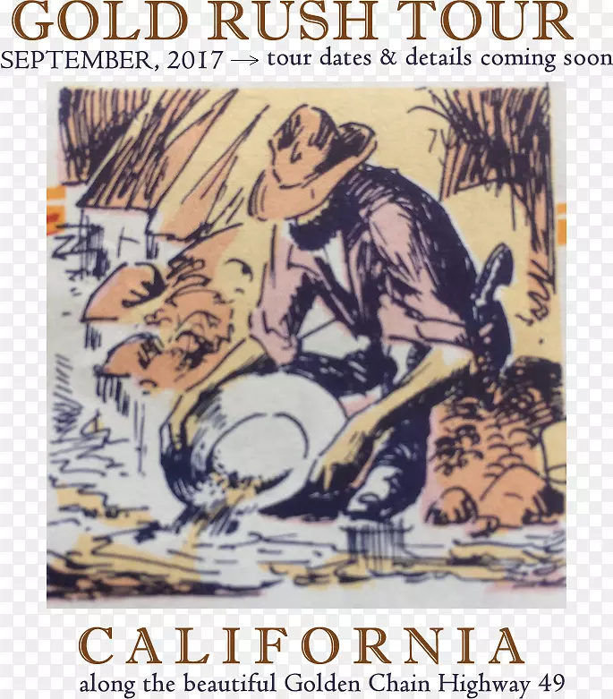 海报艺术-加州淘金热