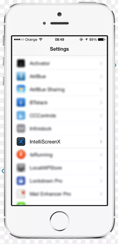 iphone 5 IOS 7找到我的iphone苹果屏幕裂缝