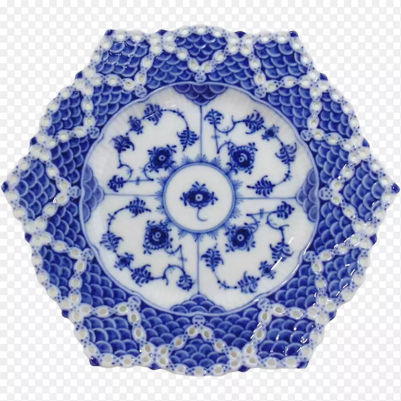 蓝洋葱蓝白陶器皇家哥本哈根陶瓷盘