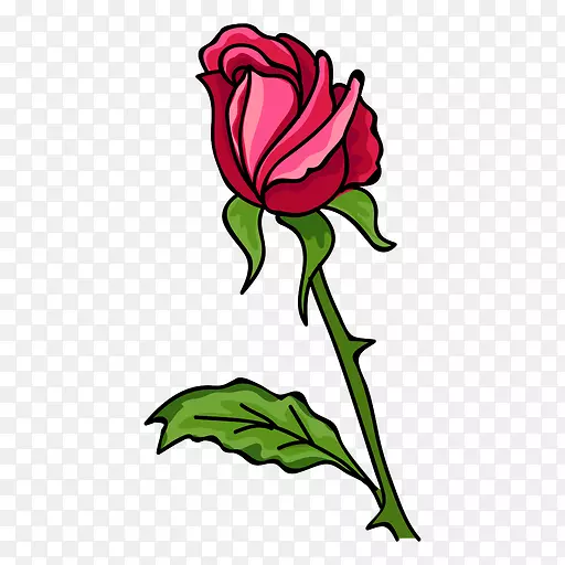 花园玫瑰，剪贴画，花卉设计，绘画-玫瑰