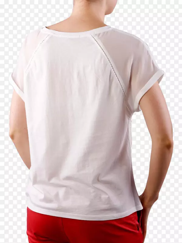 t恤袖肩产品-两件白色t恤