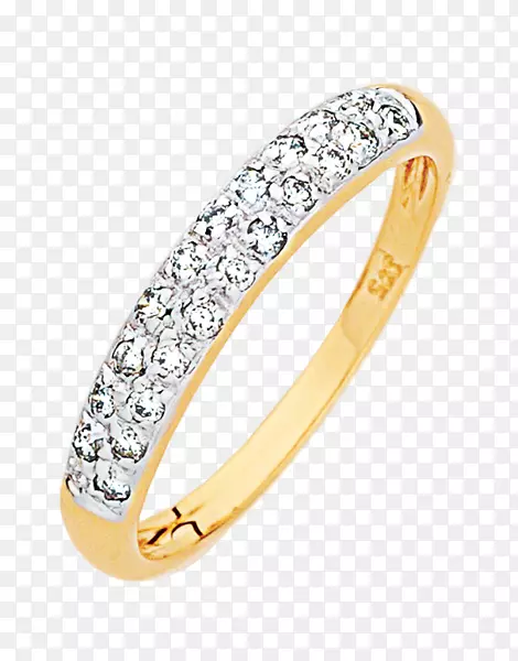钻石订婚戒指，纸牌婚戒-黄色戒指