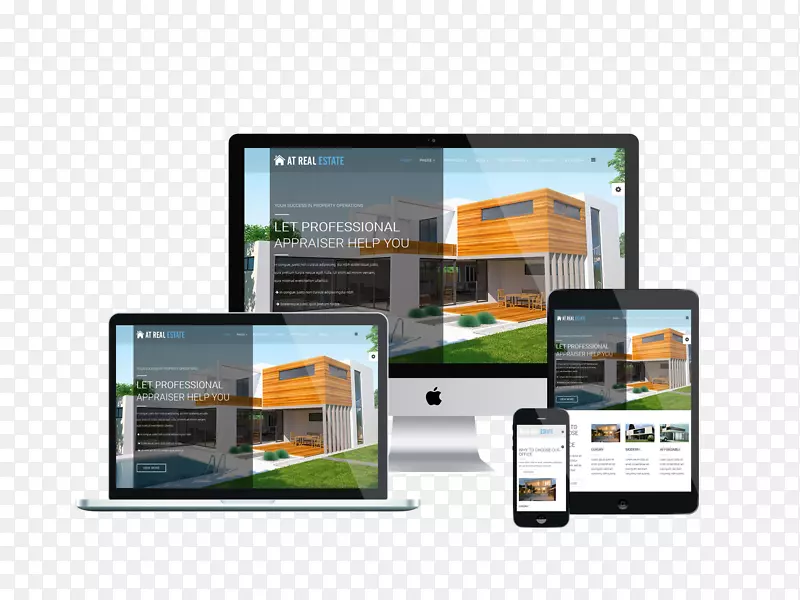 响应式网页设计网站开发房地产房屋模板-房地产