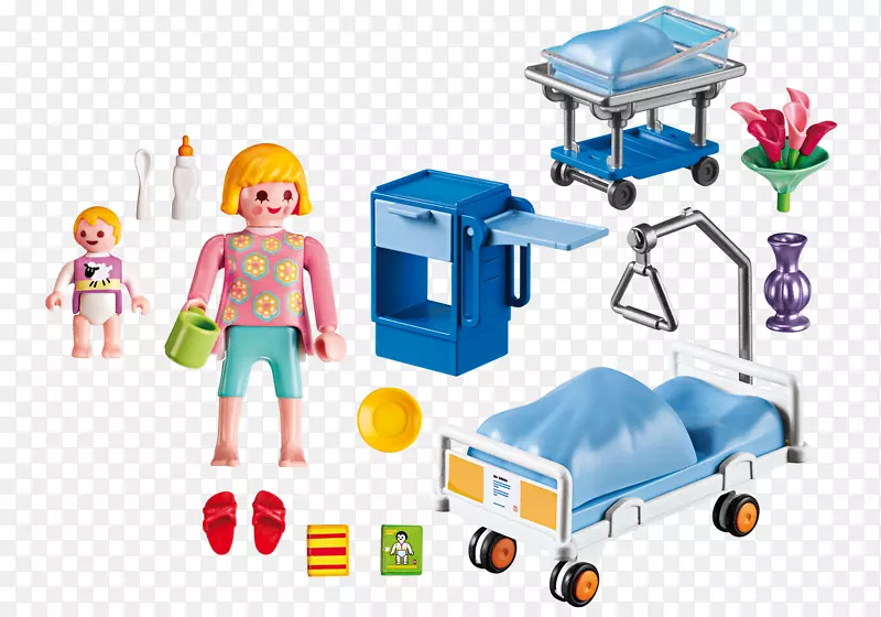 Playmobil产房，Playmobil 6657，城市生活用品，儿童医院玩具-儿童