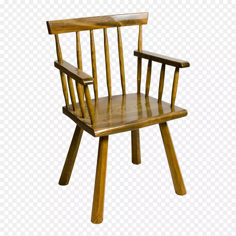 转椅桌木扶手椅