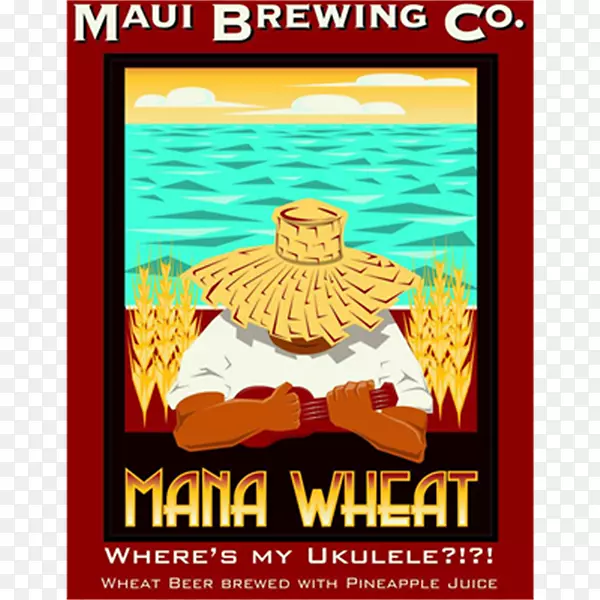 毛伊市酿造公司啤酒海报生物啤酒厂-啤酒