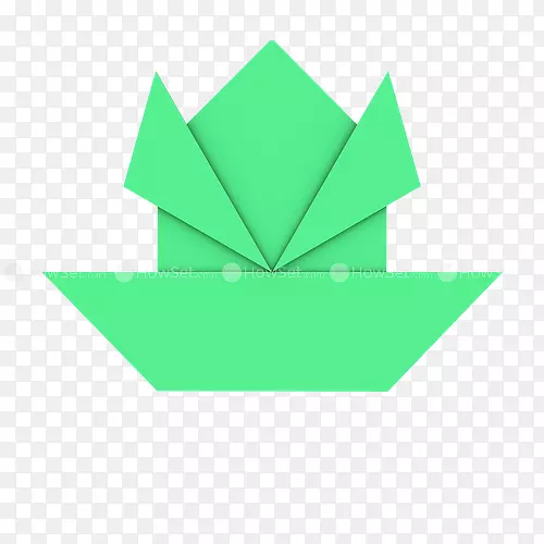 纸图形折纸三角产品设计.青蛙水彩