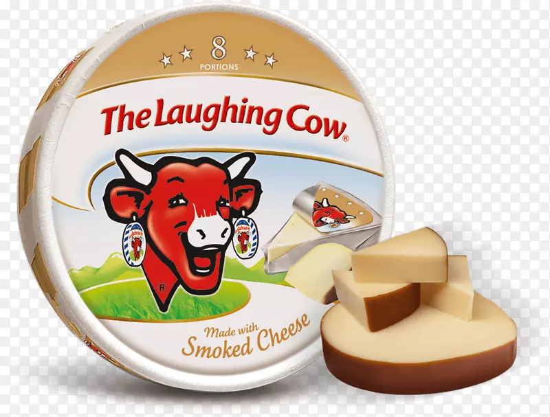 笑牛的食物抽起了奶酪，抽起了奶酪。
