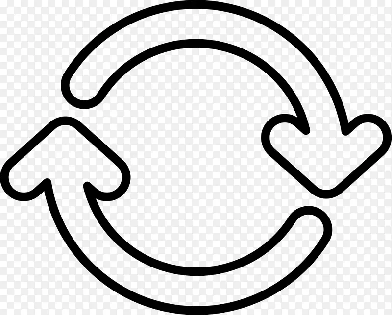 计算机图标按顺时针方向剪辑艺术符号圆.符号