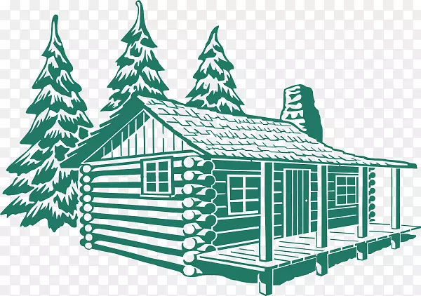 图形原木木屋剪贴画农林小屋