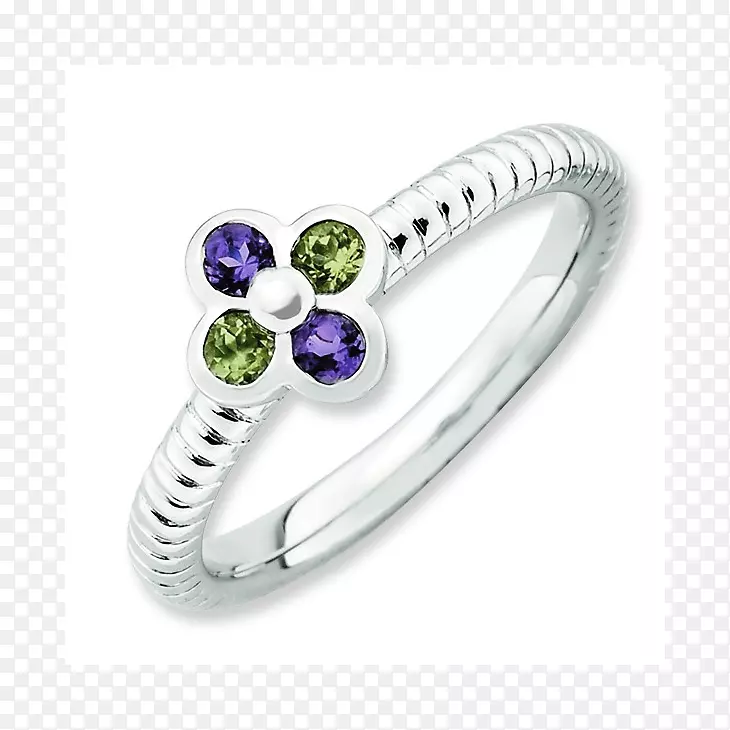 紫水晶戒指大小珠宝金戒指