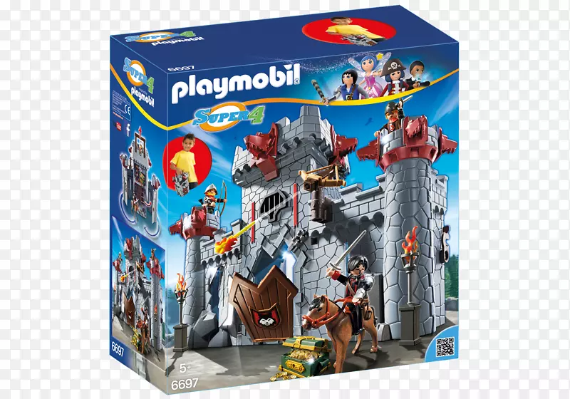 Playmobil超级4带着黑色男爵的城堡6697英国Playmobil鲨鱼胡子网上购物-英国