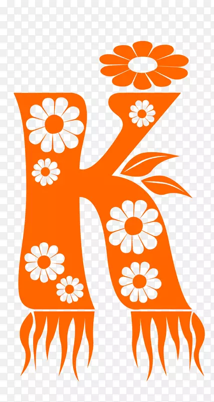 字母k花卉样式.png