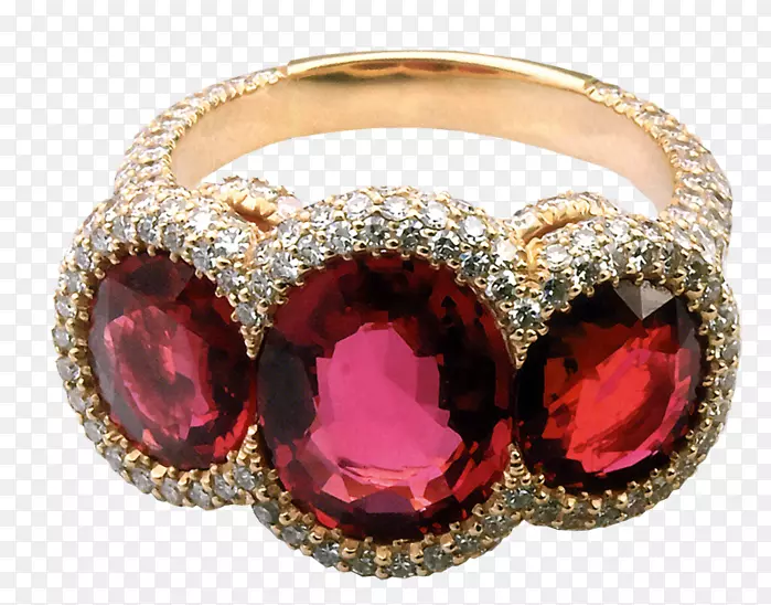 红宝石婚戒订婚戒指-红宝石