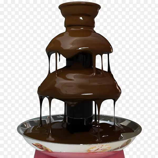 火锅巧克力喷泉夹艺术露天部分-巧克力