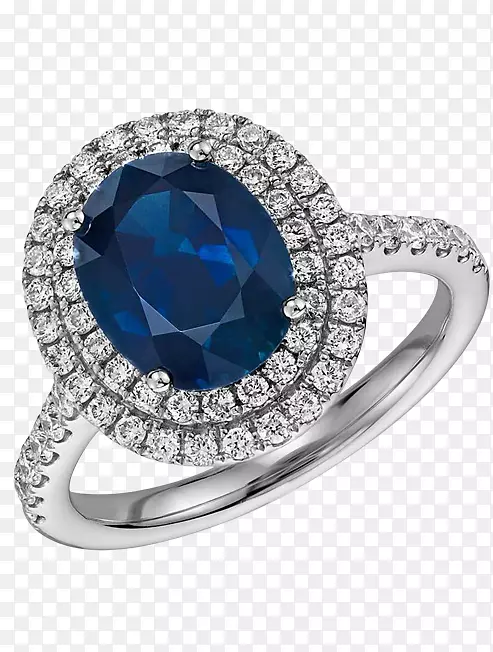 订婚戒指蓝宝石结婚戒指珠宝戒指