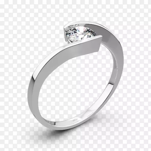 婚戒产品设计主体珠宝.白金戒指