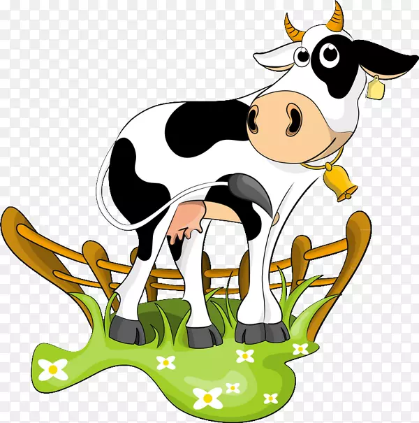 奶牛剪贴画设计