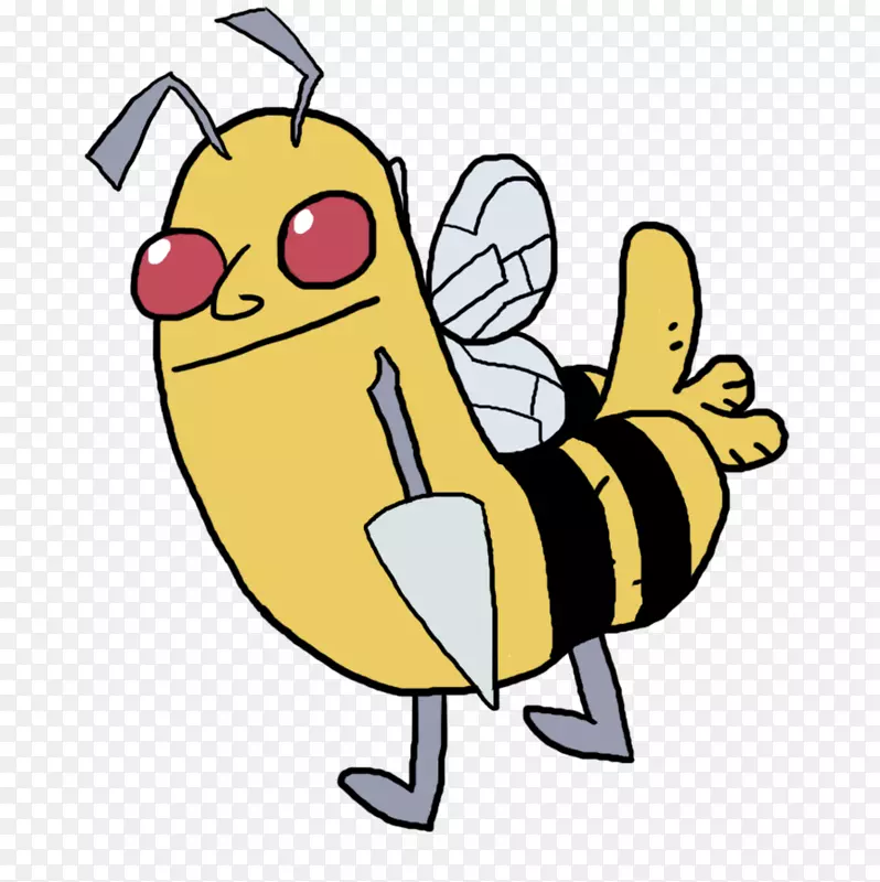 蜜蜂夹艺术插图卡通-蜜蜂