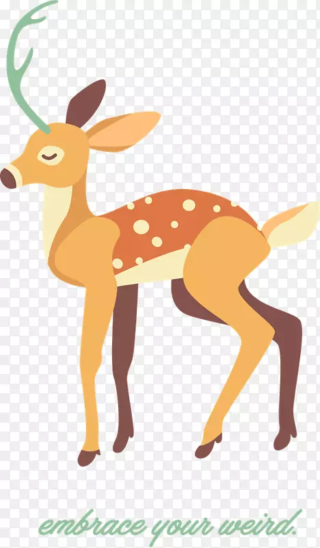 驯鹿剪贴画鹿角插图野生动物驯鹿