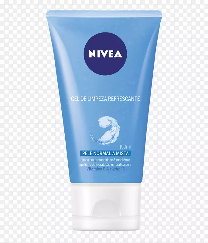 防晒霜Nivea清洁剂去角质凝胶脸