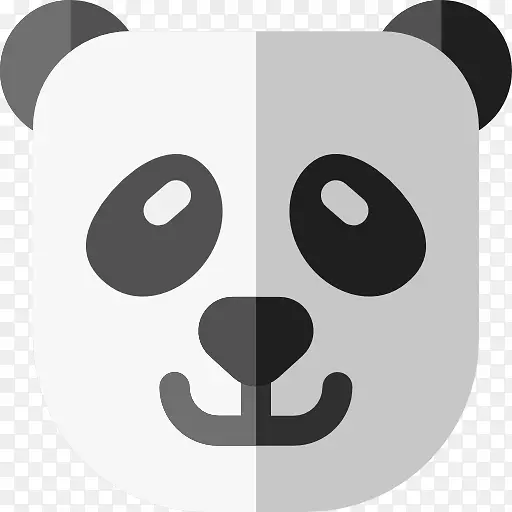 鼻夹艺术-熊猫图标透明