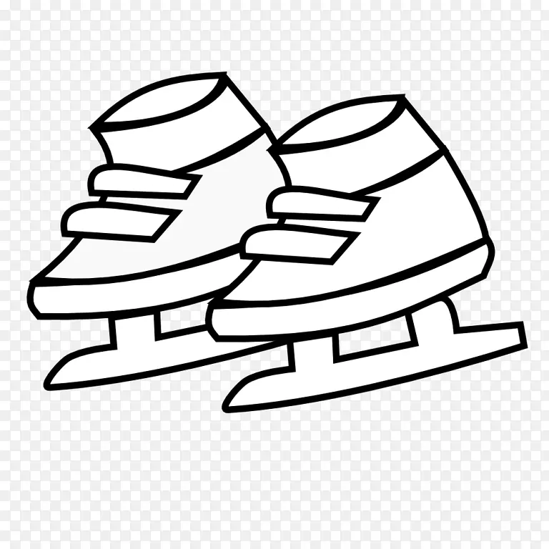 剪贴画着色书画鞋运动鞋.冰鞋