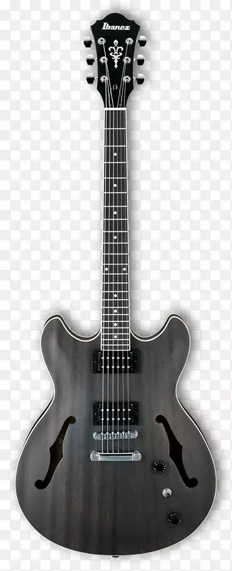 Ibanez艺术核心系列半声吉他Ibanez-arcore as 53-tkf透明黑色扁拱顶吉他-电吉他