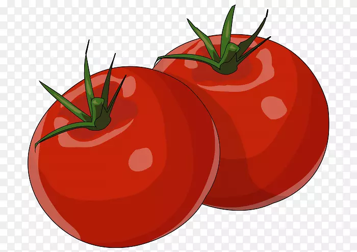 李子番茄灌木丛番茄比萨饼绘制食品比萨饼
