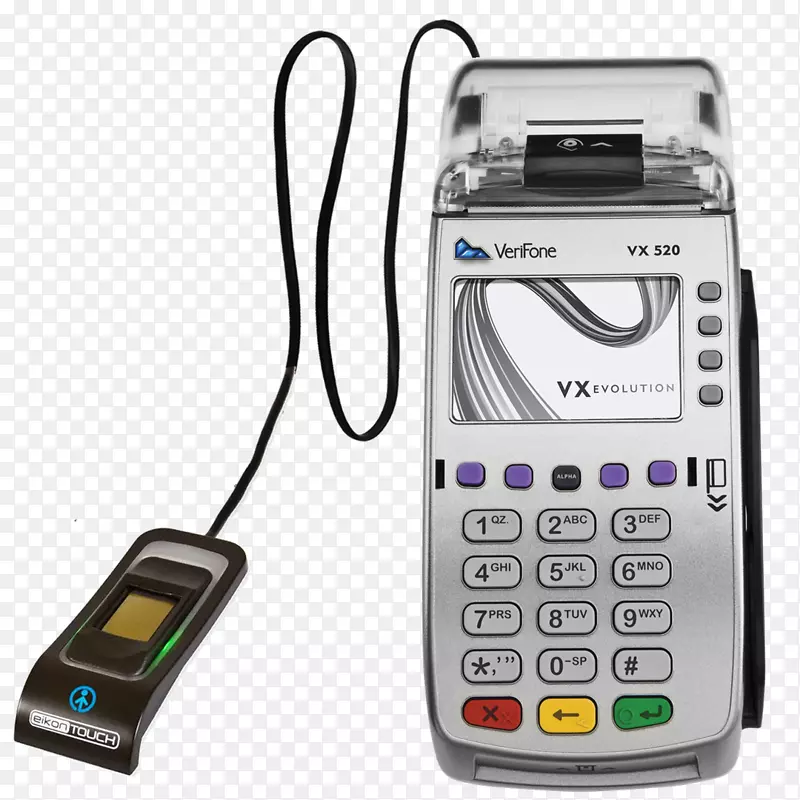 EMV销售点付款终端VeriFone vx 520带智能卡读卡器的双通讯信用卡机-信用卡