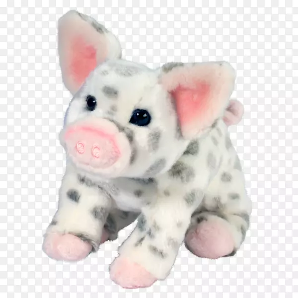 拉布拉多猎犬毛绒动物&可爱的玩具猪伯恩塞山犬品种-猪