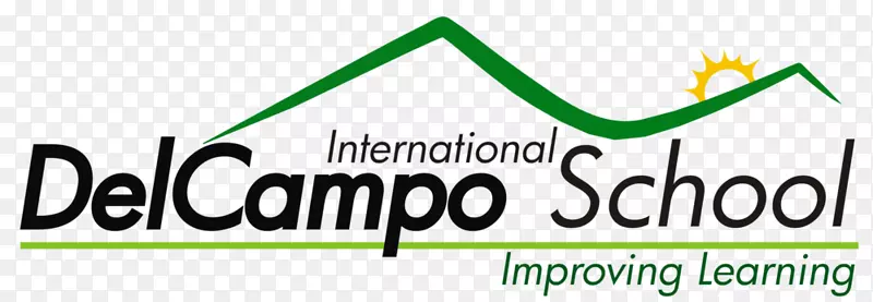 德尔坎波国际学校标志品牌字体绿色学校教育地球