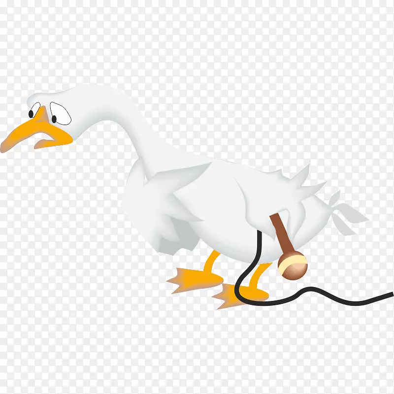鸭鹅夹艺术鸟像-鸭